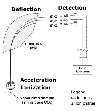 A diagram showing an IRMS machine.