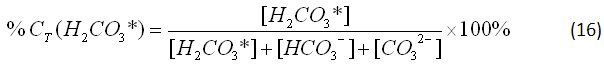 percent of total of carbonic acid