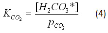 equilibrium expression for carbonic acid formation