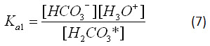 equilibrium expression for bicarbonate formation