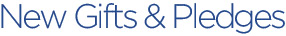 New Gifts & Pledges