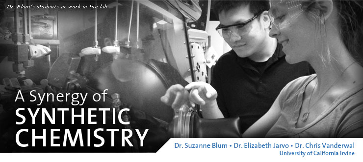 A Synergy of Synthetic Chemistry: Suzanne Blum, Ph.D., Elizabeth Jarvo, Ph.D., and Chris Vanderwal, Ph.D.